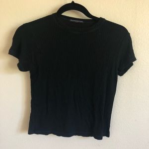 Brandy Melville ribbed black top